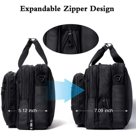 CLUCI Laptop Bag for Men Canvas Expandable 15.6 Inch Business Briefcase Convertible Backpack Large Water Repellent Travel Shoulder Bag Black CLUCI Laptop Bag for Men Canvas Expandable 15.6 Inch Business Briefcase Convertible Backpack Large Water Repellent Travel Shoulder Bag Black